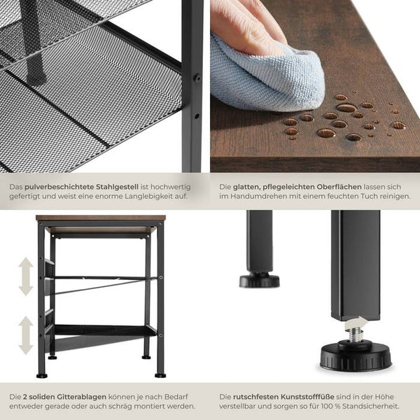 Beistelltisch Lincoln Industrial Holz dunkel, rustikal
