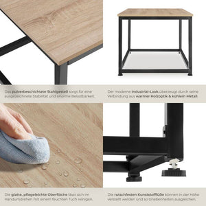 Couchtisch Lynch Industrial Holz hell, Eiche Sonoma