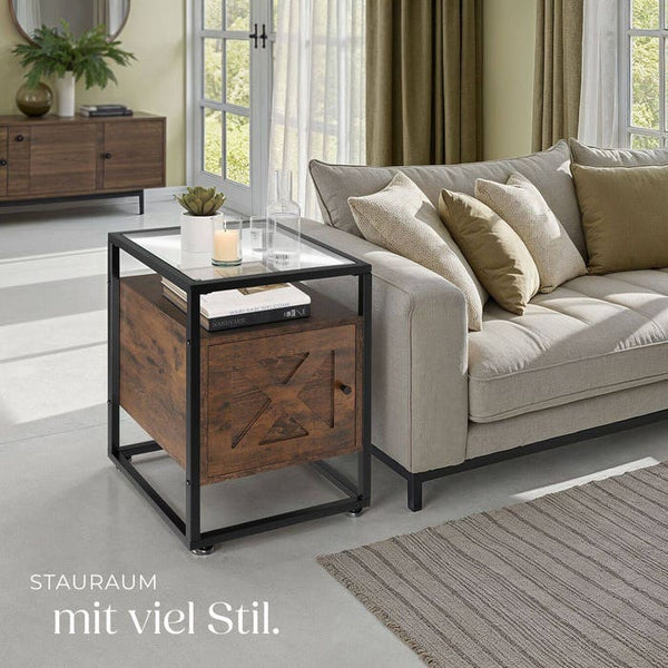 Nachttisch Kidderminster 40x43x60,5cm Industrial dunkelbraun