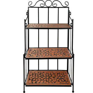 Metallregal terracotta