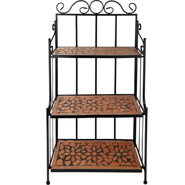 Metallregal terracotta