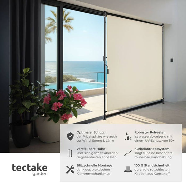 Klemmmarkise Taija beige 120 x 310 cm