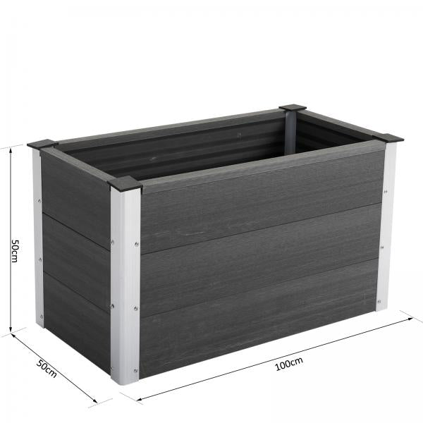 Pflanzkasten Blumenkübel Blumenkasten WPC + Aluminium