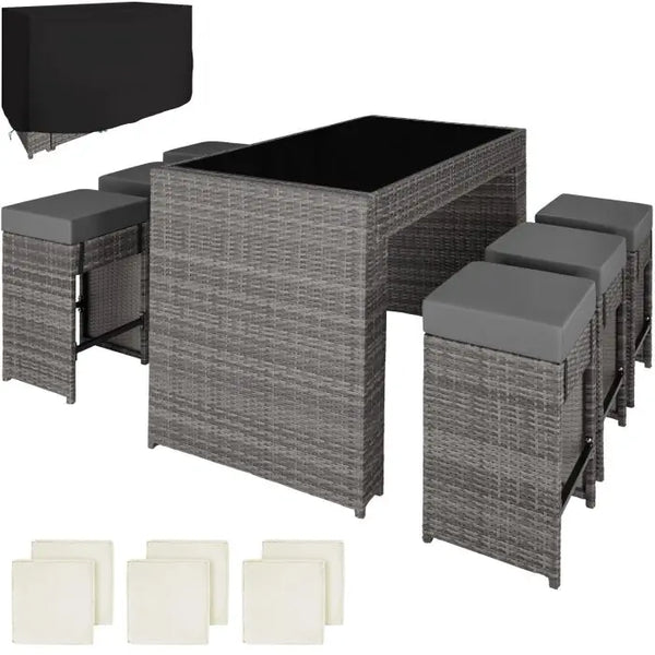 Aluminium Rattan Barset Ibiza