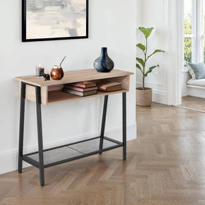 Konsolentisch Tralee Industrial Holz hell, Eiche Sonoma