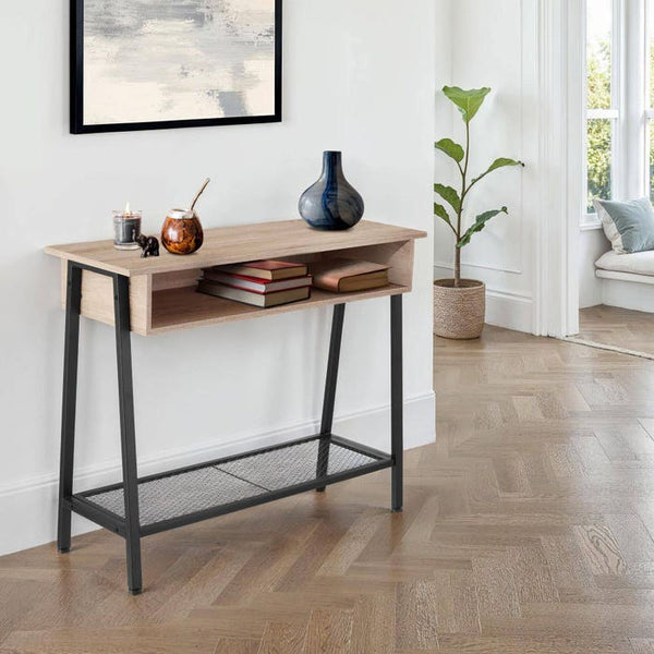 Konsolentisch Tralee Industrial Holz hell, Eiche Sonoma