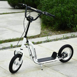 Tretroller Scooter Cityroller verstellbar Aluminium Weiss