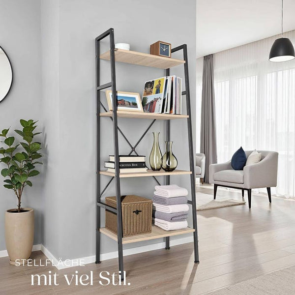 Leiterregal Liverpool 61,5 x 36,5 x 150cm- industrial hellbraun