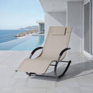Gartenliege Taya beige 2er Set