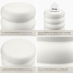 Beistelltisch Adina rund In- und Outdoor beige Ø 45 x 46 cm
