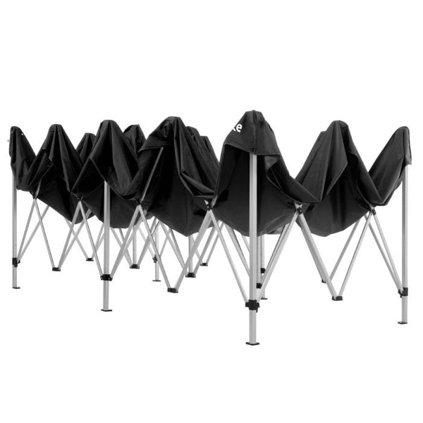 Aluminium Faltpavillon Viola schwarz