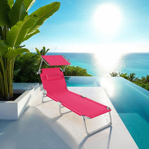 2er Set Gartenliege Chloé pink