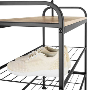 Garderobe Industrial Holz hell, Eiche Sonoma 73,5x36x184cm