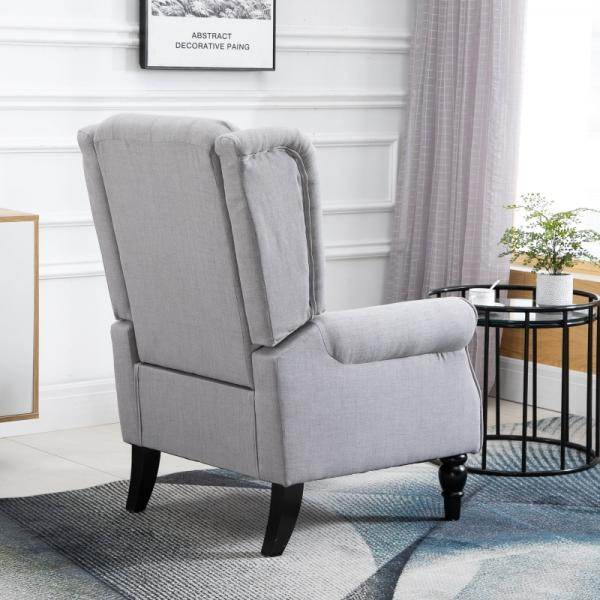 Einzelsessel Relaxsessel Ohrensessel Akzentsessel mit Tufting Polyester Grau