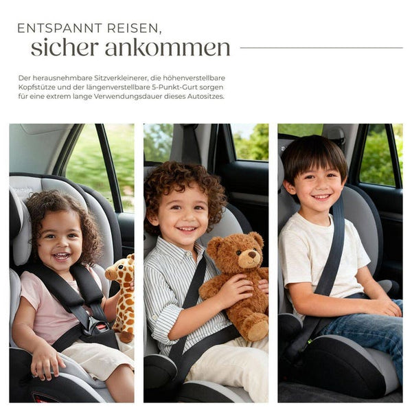 Autositz Sophie hellgrau/schwarz
