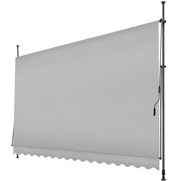 Klemmmarkise hellgrau 400 x 180 cm