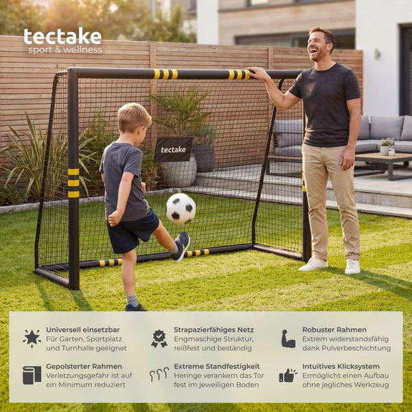 Fussballtor Harry wetterfest schwarz 244 x 86 x 164 cm