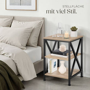 Beistelltisch Nottingham Industrial Holz hell, Eiche Sonoma