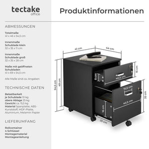 Rollcontainer Vagur schwarz