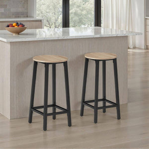 2x sgabelli da bar Corby - Marrone chiaro industriale
