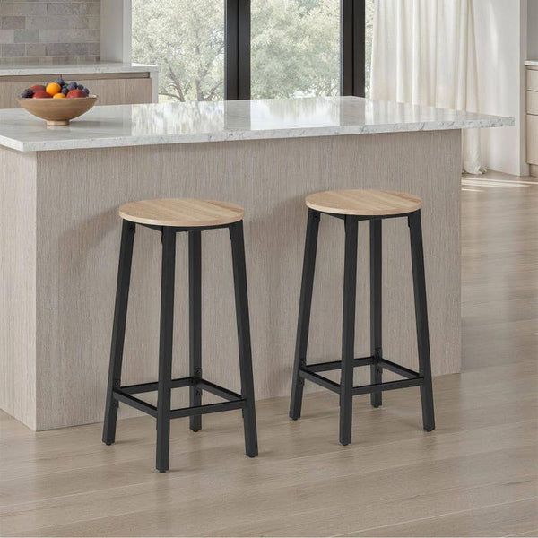 2x sgabelli da bar Corby - Marrone chiaro industriale