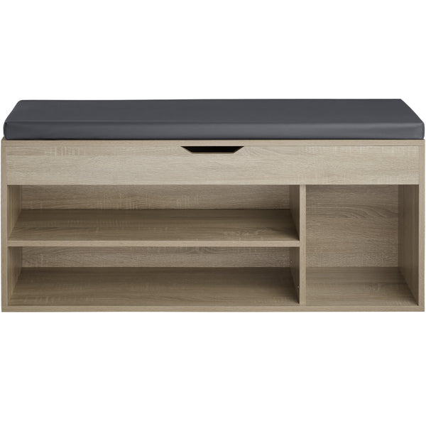 Banc à chaussures Natalya, décor en bois