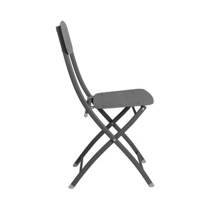 CONTINI Gartentisch 110x70cm mit 4 Stühlen Metall anthrazit
