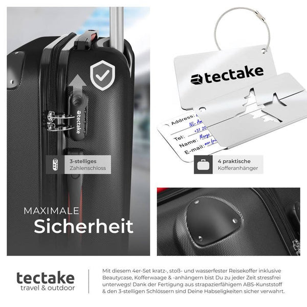 Hartschalenkoffer-Set Cleo schwarz