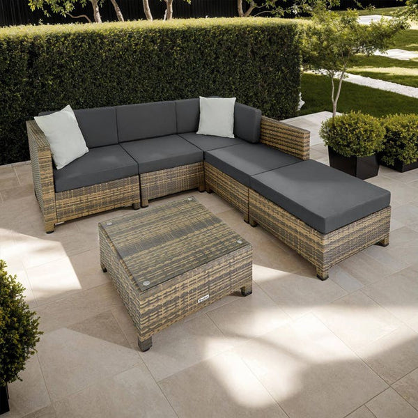 Aluminium Rattan Lounge natur