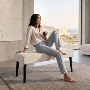 Sitzbank Glora Bouclé creme