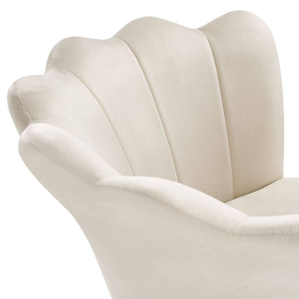 Sessel Stella Samt creme/schwarz