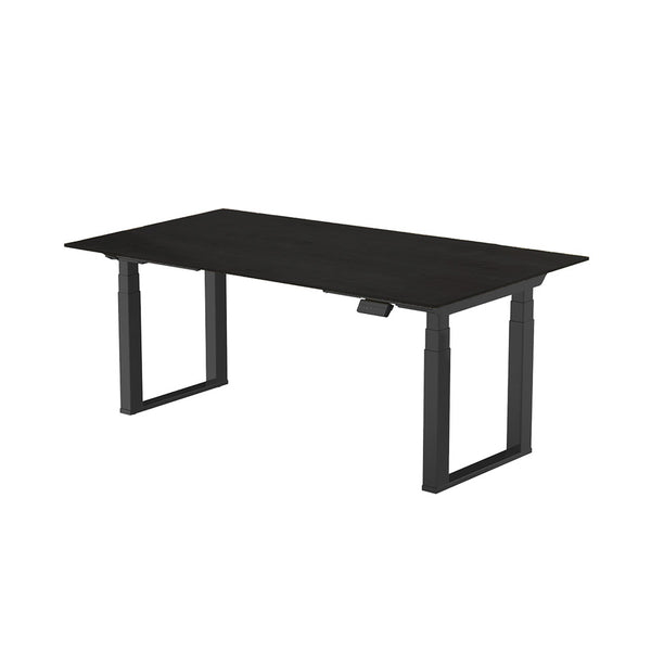 CONTINI höhenverstellbarer Bürotisch 1.6x0.8m schwarz / Gestell ET223Q schwarz