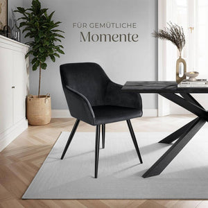 Stuhl Marilyn Samtoptik, schwarz