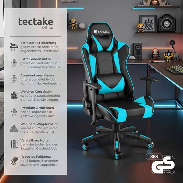 Racing Gaming Chair Twink black/azure 