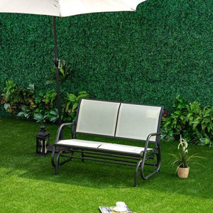 Schaukelbank 2-Sitzer Gartenbank Gartenschaukel Sitzbank Beige