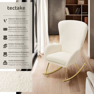 Schaukelstuhl Swing creme/gold