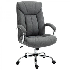 Bürostuhl mit Wippfunktion ergonomischer Stuhl höhenverstellbarer Drehstuhl Nylon Grau