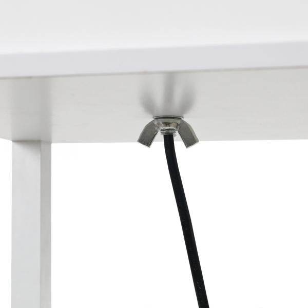 Stehleuchte Beleuchtung mit 3 Regalen E27 bis 40W E1-MDF Weiss