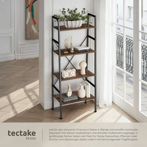 Leiterregal Newcastle 57,5 x 35,5 x 139cm - industrial dunkelbraun