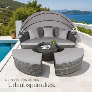 Rattan Sonneninsel Santorin grau
