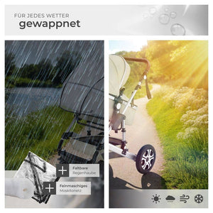 Poussette combinée Mats, gris/beige 