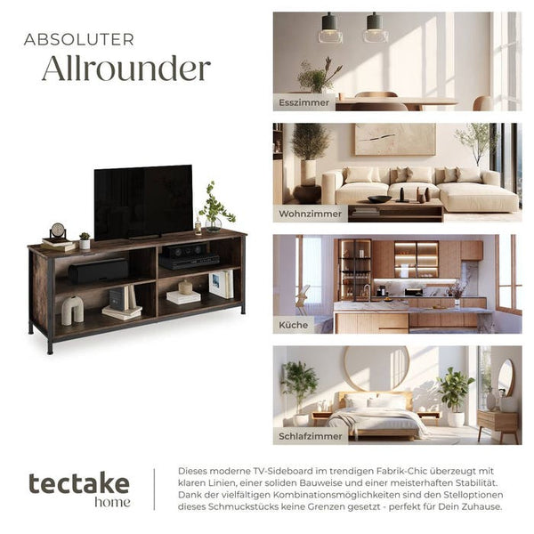 Sideboard Navan 147x41x60,5cm Industrial dunkelbraun