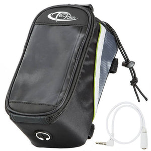 Fahrradtasche mit Rahmen-Befestigung für Smartphones schwarz/grau/grün 20,5 x 10 x 10,5 cm