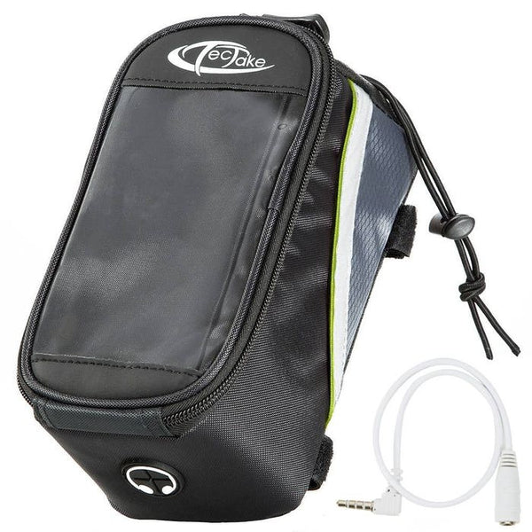 Fahrradtasche mit Rahmen-Befestigung für Smartphones schwarz/grau/grün 20,5 x 10 x 10,5 cm