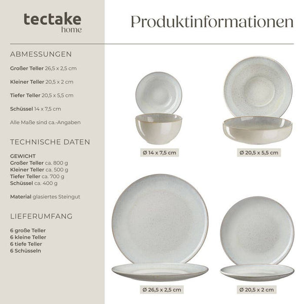 Tafelservice Mare grau 24-tlg.