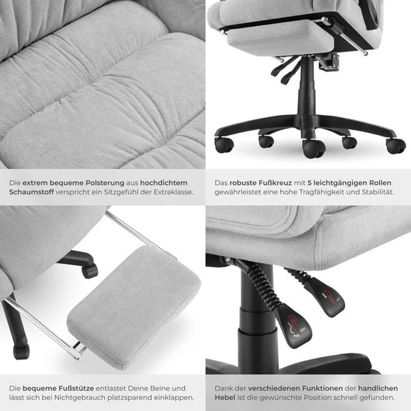 Jillien office chair, grey 