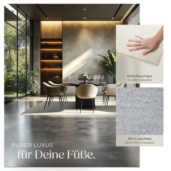 Tapis à poils courts Soft Zone crème 160 x 230 cm 