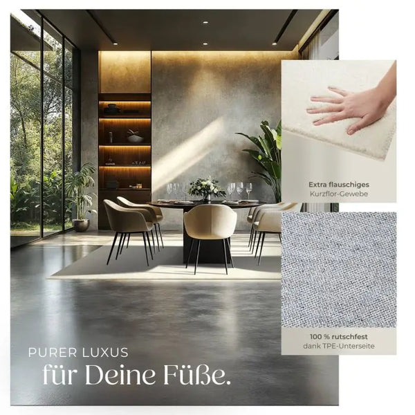 Kurzflorteppich Soft Zone creme 160 x 230 cm