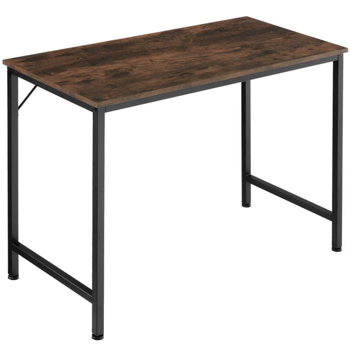 Schreibtisch Jenkins Industrial Holz dunkel, rustikal 100 cm