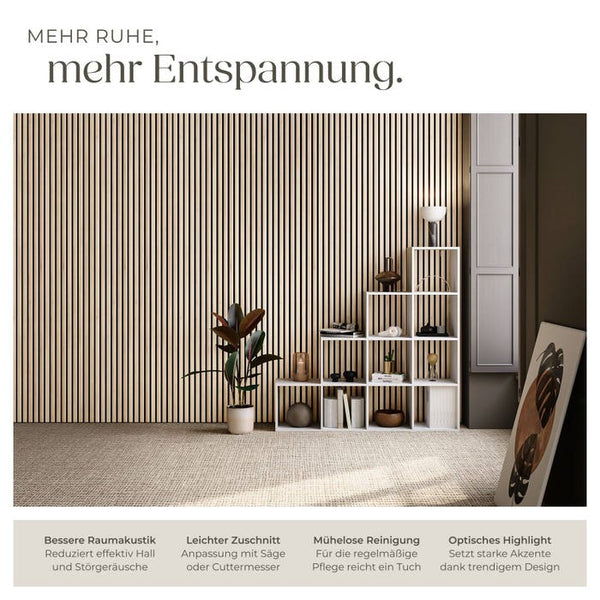 Akustikpaneele Sonic Wall Eiche hell 4er Set